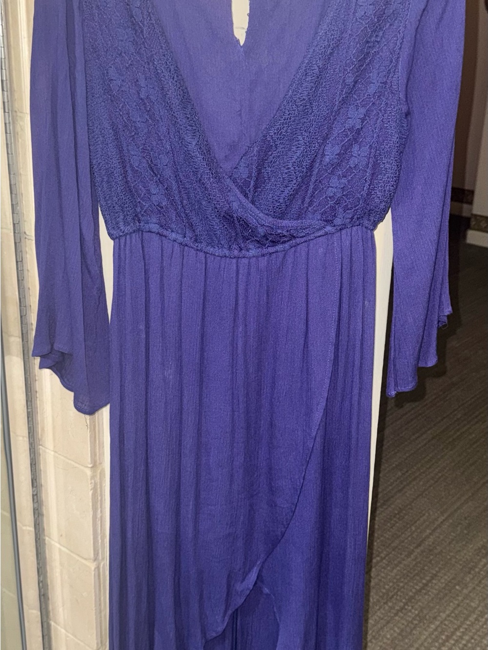 Kori Purple Sheer Top with Teal Accent